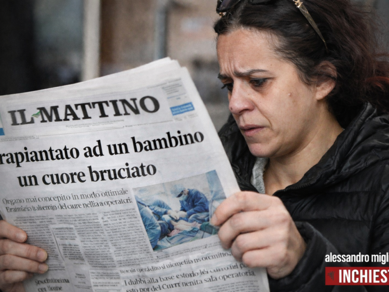Mamma Patrizia col giornale